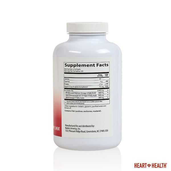 nutraMetrix® Heart Health™ Essential Omega III Fish Oil with Vitamin E - Single Bottle (60 Servings)
